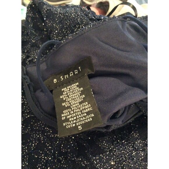 B. Smart Halter Neck Prom Dress Party Lace Cocktail Formal Sparkle Size 5 - Picture 4 of 5